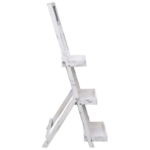 vidaXL Tablica kredowa na stojaku, biała, 42 x 40 x 120 cm, drewno
