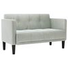 vidaXL Sofa dwuosobowa Jasnoszara 111 cm Aksamit