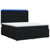 vidaXL Ł&oacute;żko z box spring LED z materacem Czarny 180 x 200 cm tkanina