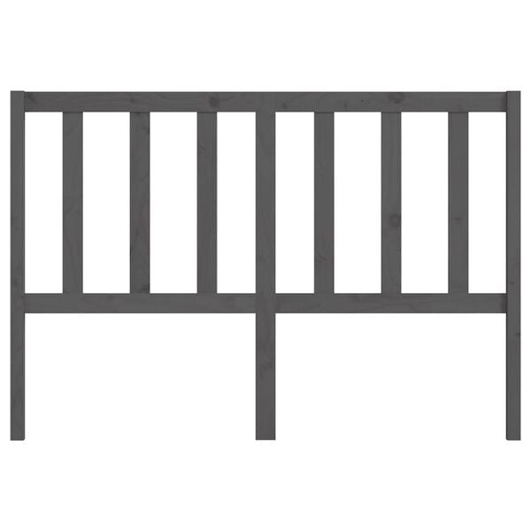 vidaXL Wezgłowie ł&oacute;żka, szare, 146x4x100 cm, lite drewno sosnowe