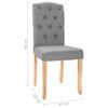 vidaXL Krzesła stołowe, 6 szt., jasnoszare, tapicerowane tkaniną