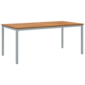 vidaXL St&oacute;ł na Zewnątrz Naturalny i szary 180 x 90 x 75 cm