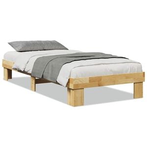vidaXL Rama ł&oacute;żka bez materaca 75x190 cm lite drewno dąb