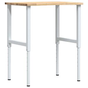 vidaXL Stolik roboczy, 80x60x(71,5-98) cm, drewno dębowe