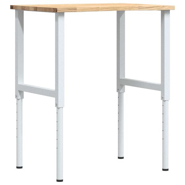 vidaXL Stolik roboczy, 80x60x(71,5-98) cm, drewno dębowe