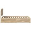 vidaXL Ramka łóżka Dąb Sonoma 75 x 190 cm Materiał drewnopochodny