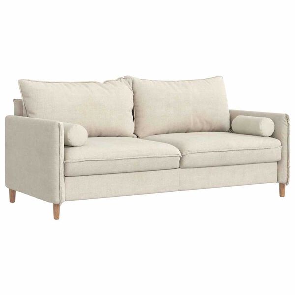 vidaXL Poduszki Wałkowe 2 pcs Kremowy Ø 15 x 40 cm Tkanina sztruksowa