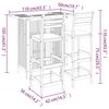 vidaXL 3-cz. zestaw ogrodowych mebli barowych, lite drewno akacjowe