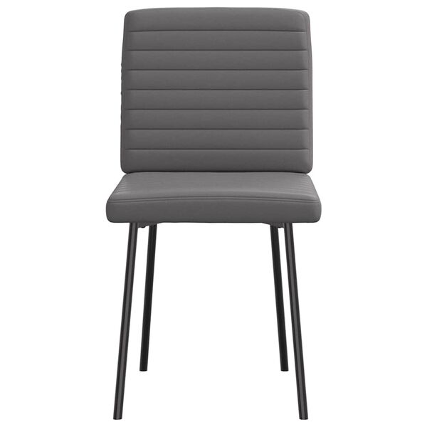 vidaXL Krzesła stołowe, 6 szt., szare, obite sztuczną skórą