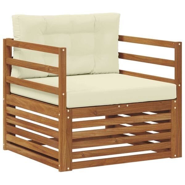 vidaXL Zestaw sof na zewnątrz Lite drewno akacjowe i poliester