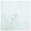 vidaXL Blat stołu, biały, 70x70 cm, 6 mm, szkło ze wzorem marmuru