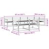 vidaXL Zestaw sof na zewnątrz 7 pcs Naturalny Lite Drewno Akacji