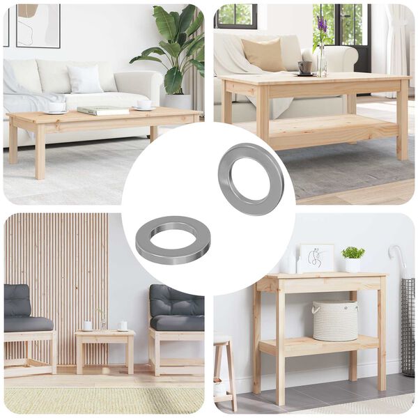 vidaXL Podkładki 2 pcs Srebrny 10 x 10 x 1,2 mm Stal