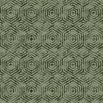 DUTCH WALLCOVERINGS Tapeta w geometryczny wzór, zielona