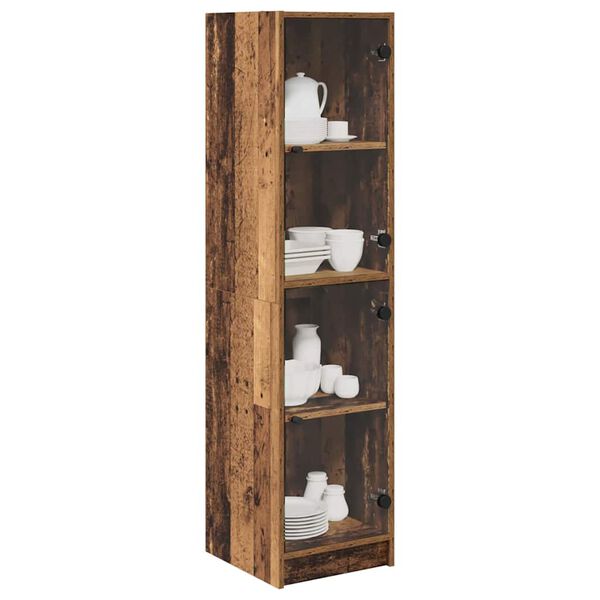 vidaXL Highboard Stare drewno 35 x 37 x 142 cm Materiał drewnopochodny