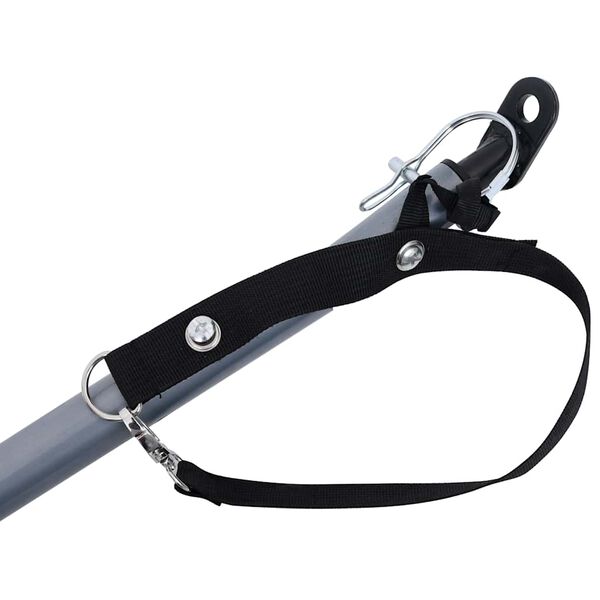 vidaXL Przyczepka rowerowa, szaro-pomarańczowa, 65 kg