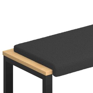 vidaXL Poduszka na ławkę Tkanina sherpa ciemnoszary Głębokość 35 cm