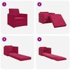 vidaXL Sofa Bed 60cm Czerwone wino Aksamit