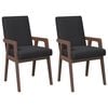 vidaXL Krzesła do jadalni z poduszkami 2 szt. lite drewno gumowe