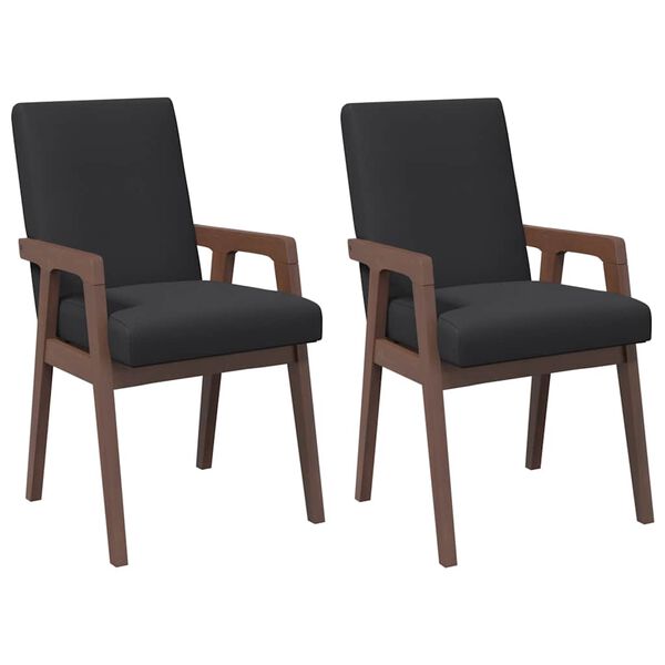 vidaXL Krzesła do jadalni z poduszkami 2 szt. lite drewno gumowe