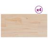 vidaXL Blaty do stołu, 4 szt., 90x45x1,7 cm, prostokątne, sosnowe