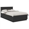 vidaXL Ramka ł&oacute;żka Czarny 135 x 190 cm Drewno inżynieryjne