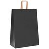 vidaXL Torby papierowe 250 szt. z uchwytami Czarne 32x17x44 cm