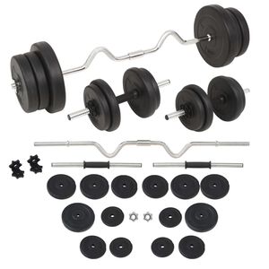 vidaXL Sztanga i hantle z zestawem obciążeń, 60 kg