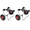 vidaXL W&oacute;zki do transportu kajaka, 2 szt., aluminiowe