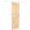 vidaXL Drzwi przesuwne Naturalne i białe 80 x 210 cm
