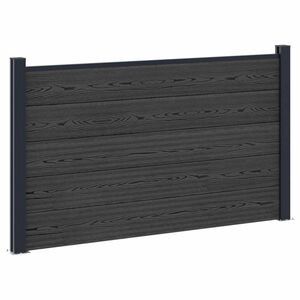 vidaXL Zestaw ogrodzeniowy 180 x 105 cm WPC i aluminium Czarny