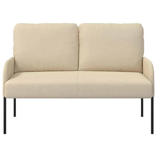 vidaXL Kanapy z poduszką 110cm Kremowy sklejka