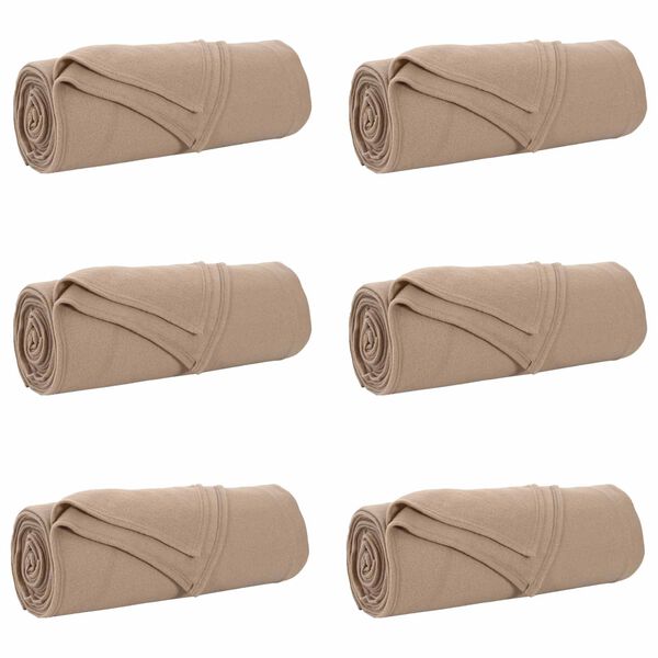 vidaXL Koce narzutowe 6 pcs Camel 210 x 140 cm Polar