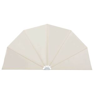 vidaXL Składany parawan tarasowy, kremowy, 160 cm
