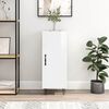 vidaXL Szafka, biała, połysk, 34,5x34x90 cm, materiał drewnopochodny