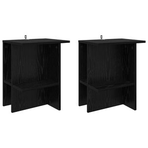 vidaXL Stolik kawowy 2 pcs Czarny dąb 40 x 30 x 49 cm