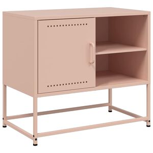 vidaXL Szafka pod telewizor, r&oacute;żowa, 68x39x60,5 cm, stalowa