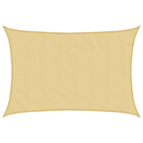 vidaXL Żagiel przeciwsłoneczny, piaskowy, 7x6 m, 100% poliester