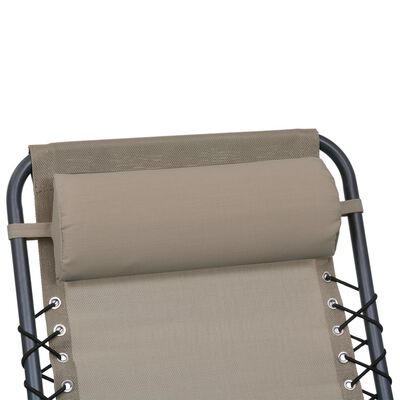 vidaXL Poduszka zagłówek na krzesło, taupe, 40x7,5x15 cm, textilene