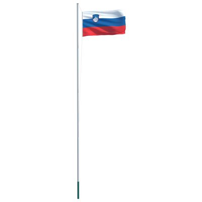 vidaXL Flaga Słowenii z aluminiowym masztem, 6,2 m