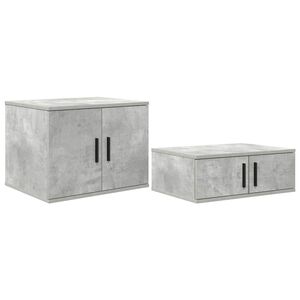 vidaXL Szafka do przechowywania 2 szt. Betonowy szary 127 x 41 x 40 cm