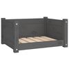 vidaXL Legowisko dla psa, szare, 55,5x45,5x28 cm, lite drewno sosnowe