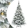vidaXL Sztuczna choinka z 300 diodami LED Biały 180 cm PE i PVC