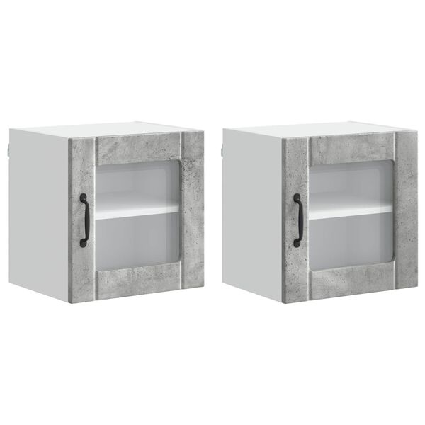 vidaXL Szafka kuchenna Lucca 2 pcs Betonowy szary 40 x 31 x 40 cm