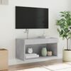 vidaXL Szafka pod TV, z oświetleniem LED, szarość betonu, 60x30x30 cm