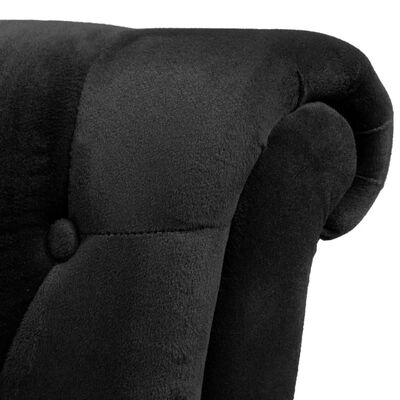 vidaXL Fotel z wysokim oparciem, czarny, tkanina