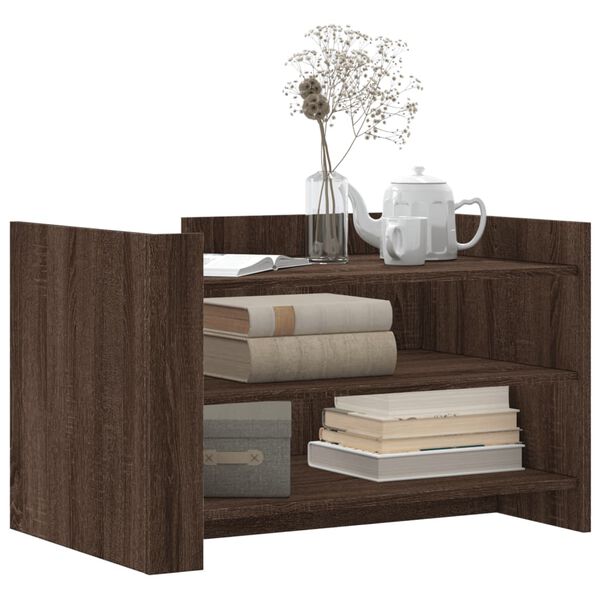 vidaXL Stolik kawowy, brązowy dąb 80x50x50 cm, materiał drewnopochodny