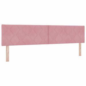 vidaXL Zagł&oacute;wek R&oacute;żowy 200 cm Aksamit