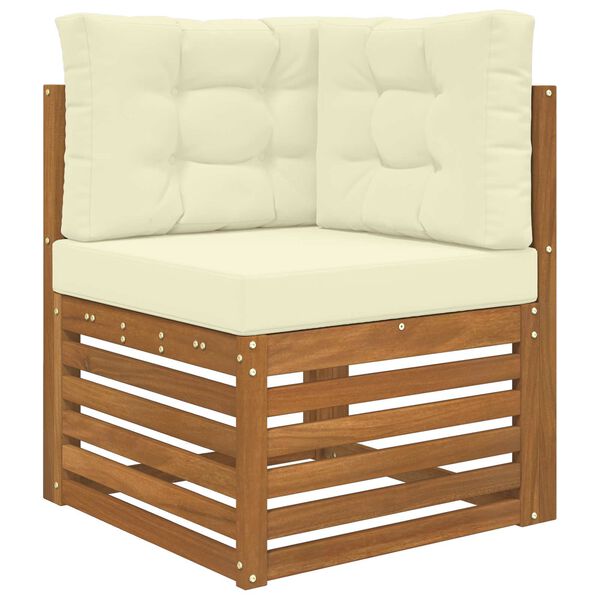 vidaXL Poduszka do sofy na zewnątrz 3 pcs Kremowy Poliester