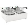 vidaXL Podwójna elektryczna frytkownica, stal nierdzewna, 20 L, 6000 W